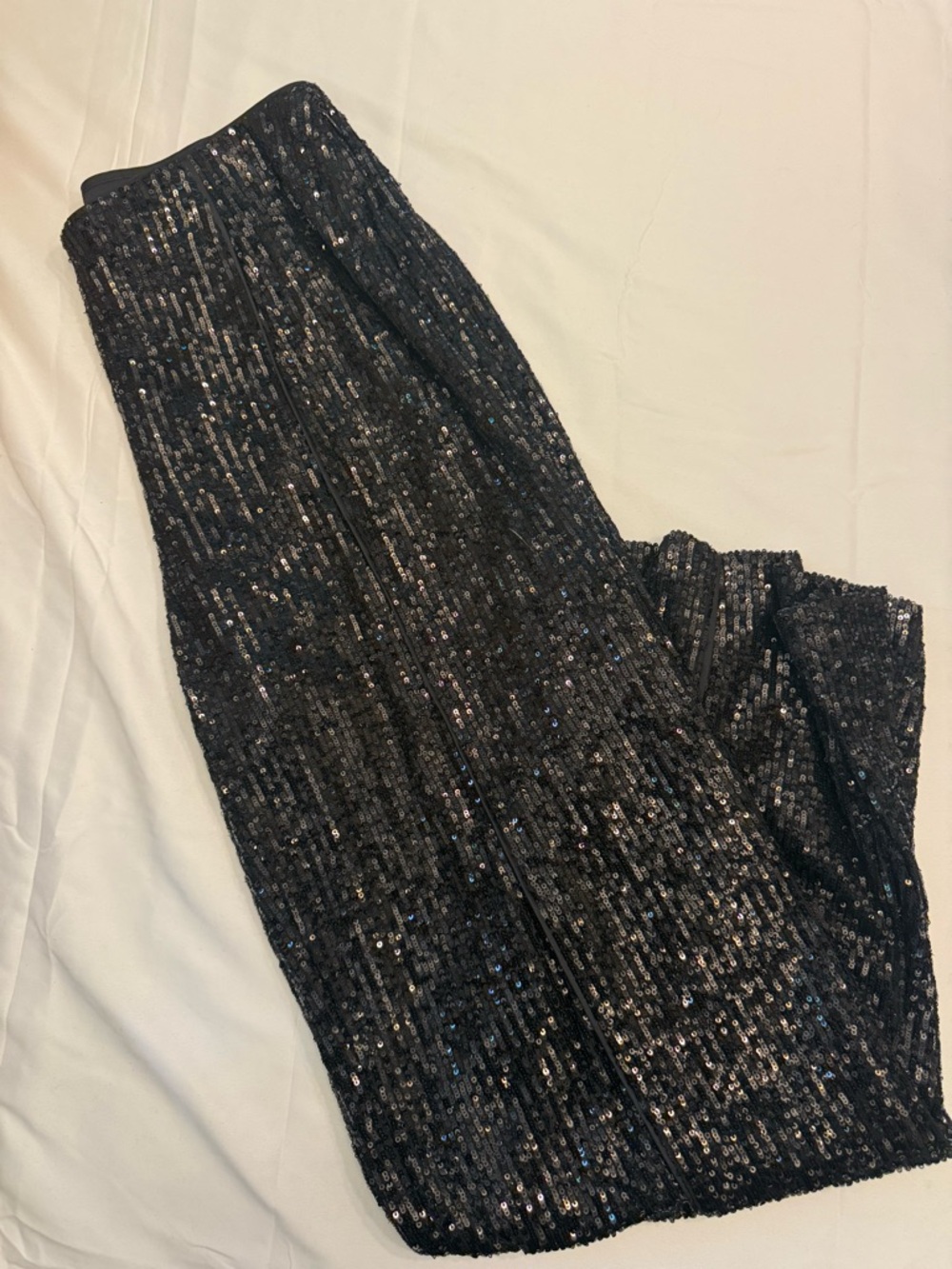 The Limited Black Sequin Wide-Leg Evening Pants